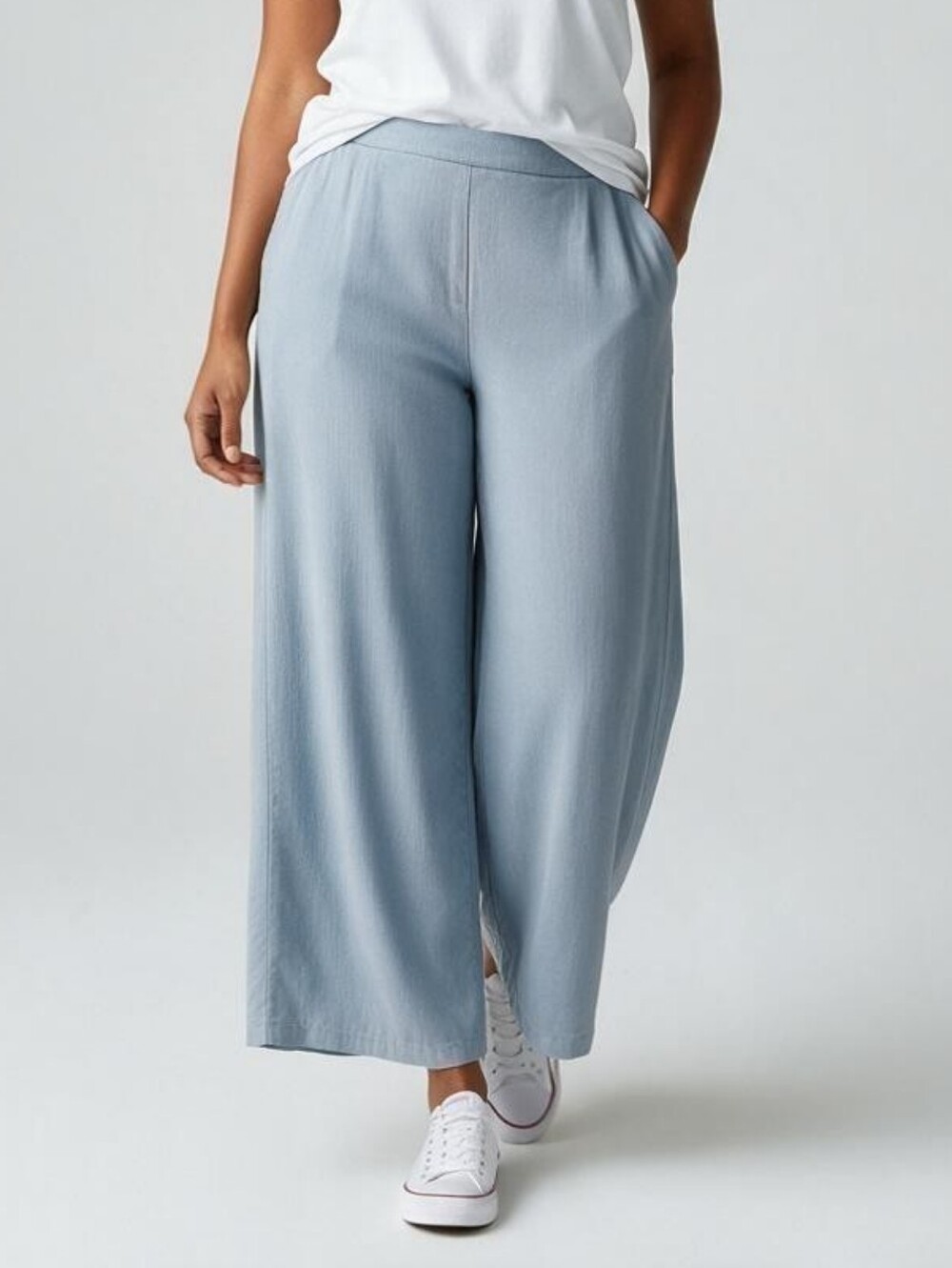 Tencel Comfort Fit Relaxed Light Blue Pants